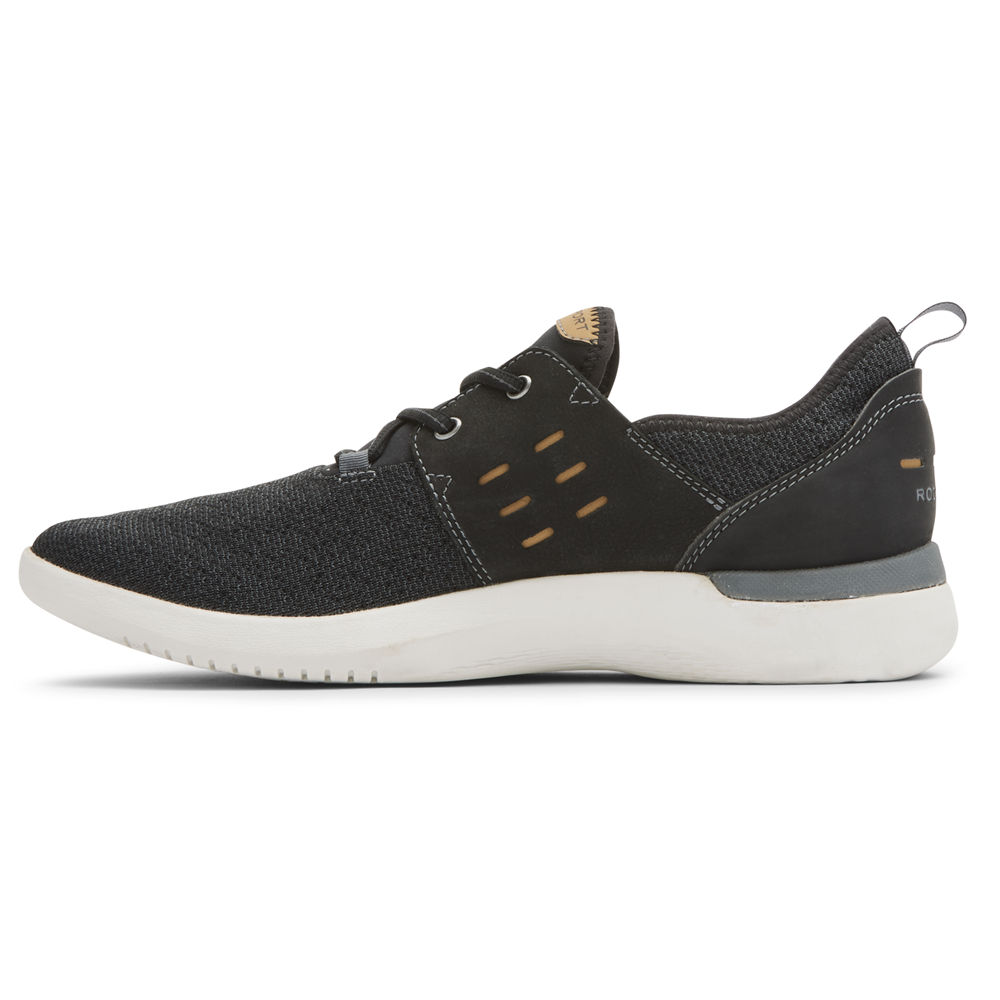 Rockport Joggesko Herre Svart - Truflex Tie - PZGK96021